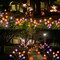Upgrade Outdoor Halloween Decorations, 6-Pack Swaying Solar Lights (Orange and Purple), Sway by Wind, Long Lasting, 48 LED Waterproof Garden for Party Decor Yard Patio Pathway (JM - Firefly)